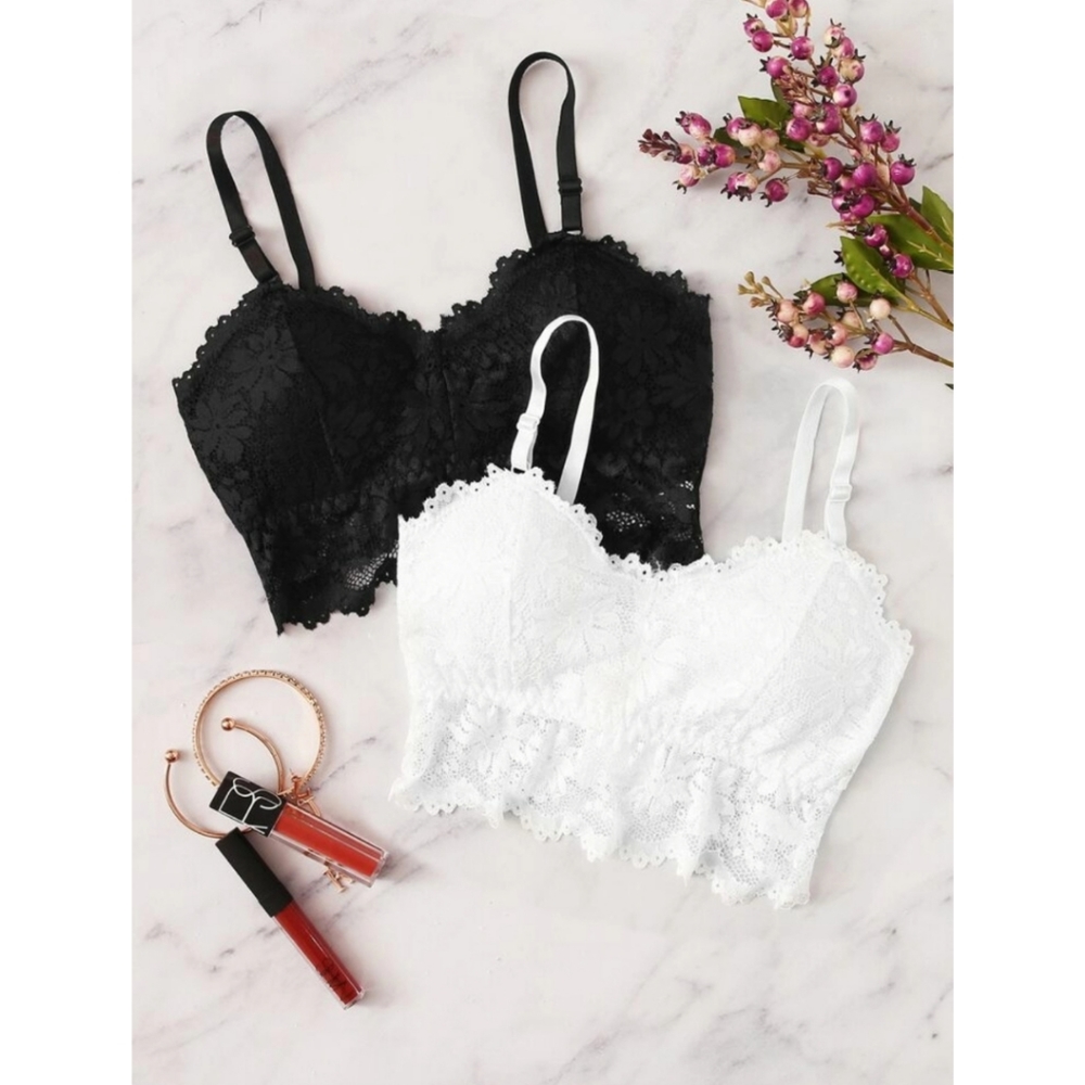 2 Floral Lace Brallettes